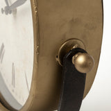 Houston Gold Metal Half Moon Base Table Clock by Mercana at Eve Furniture