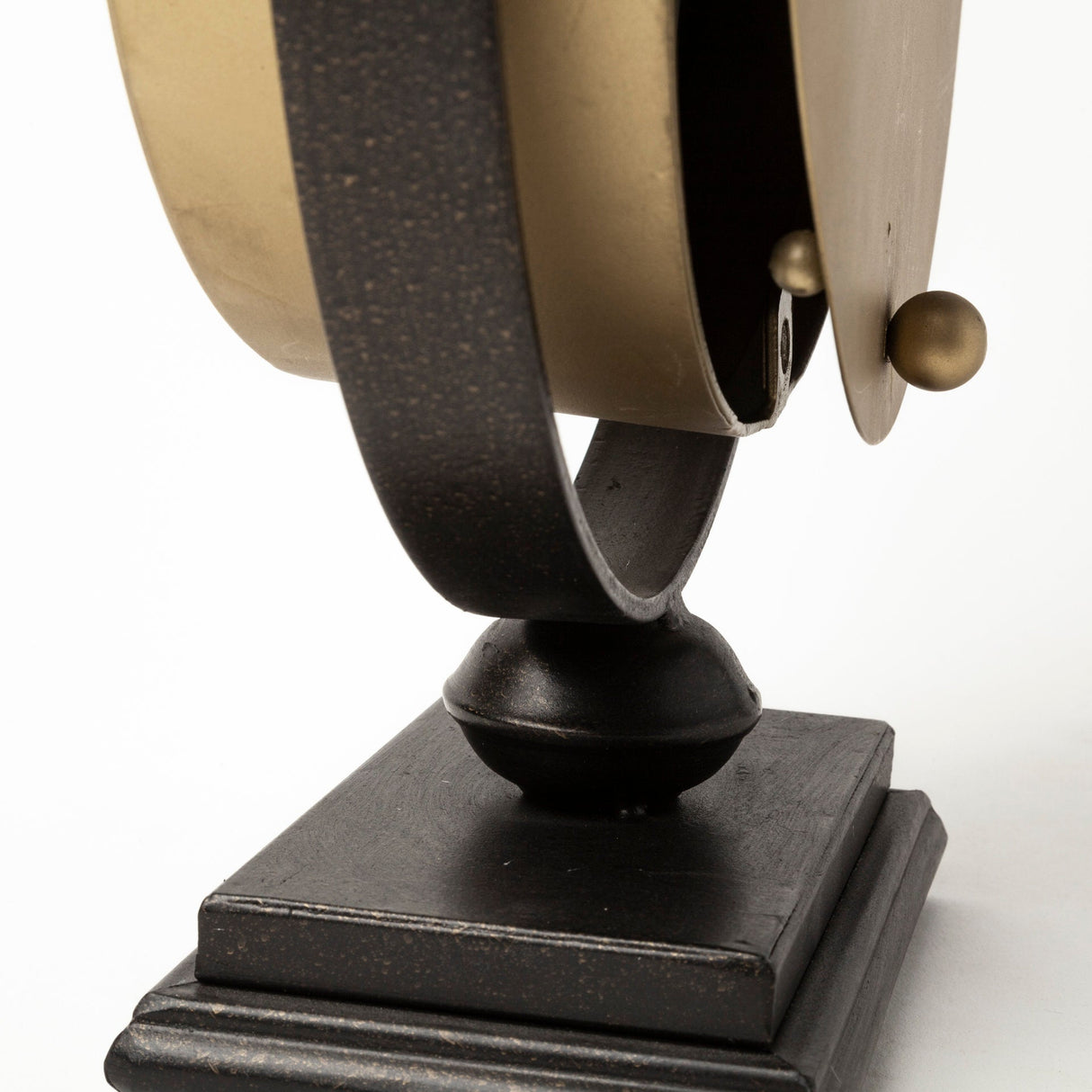 Houston Gold Metal Half Moon Base Table Clock by Mercana at Eve Furniture