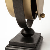 Houston Gold Metal Half Moon Base Table Clock by Mercana at Eve Furniture
