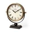 Houston Gold Metal Half Moon Base Table Clock by Mercana at Eve Furniture