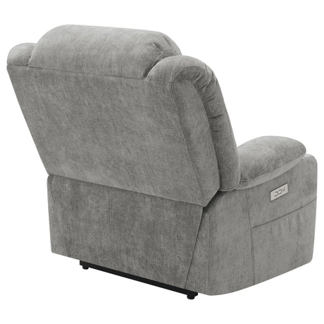 Houston Grey Upholstered Power Lift Recliner Chai by Coaster at Eve Furniture