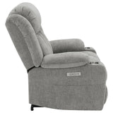 Houston Grey Upholstered Power Lift Recliner Chai by Coaster at Eve Furniture
