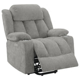 Houston Grey Upholstered Power Lift Recliner Chai by Coaster at Eve Furniture