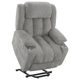 Houston Grey Upholstered Power Lift Recliner Chai by Coaster at Eve Furniture