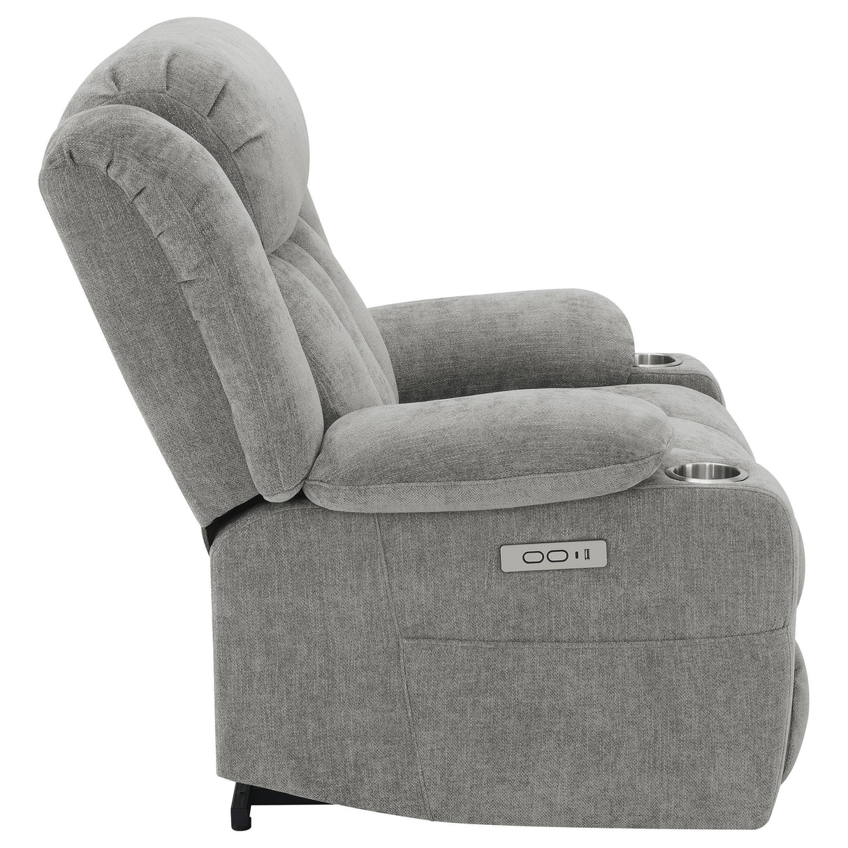 Houston Grey Upholstered Power Lift Recliner Chair by Coaster at Eve Furniture