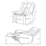 Houston Grey Upholstered Power Lift Recliner Chair by Coaster at Eve Furniture