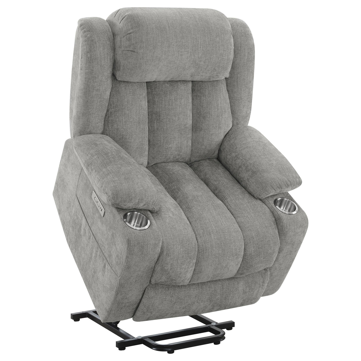 Houston Grey Upholstered Power Lift Recliner Chair by Coaster at Eve Furniture