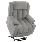 Houston Grey Upholstered Power Lift Recliner Chair by Coaster at Eve Furniture
