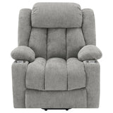 Houston Grey Upholstered Power Lift Recliner Chair by Coaster at Eve Furniture