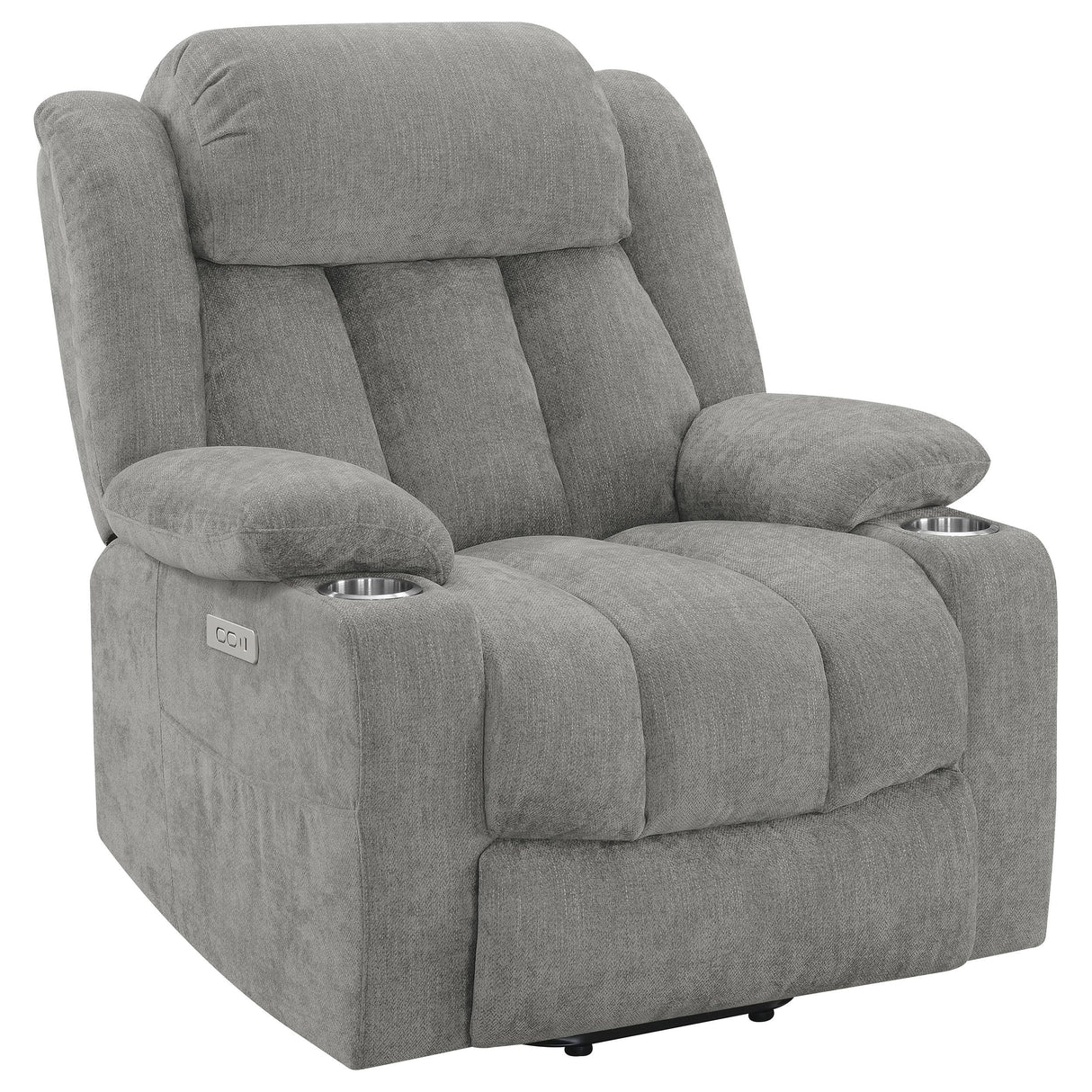 Houston Upholstered Power Lift Recliner Chair Grey