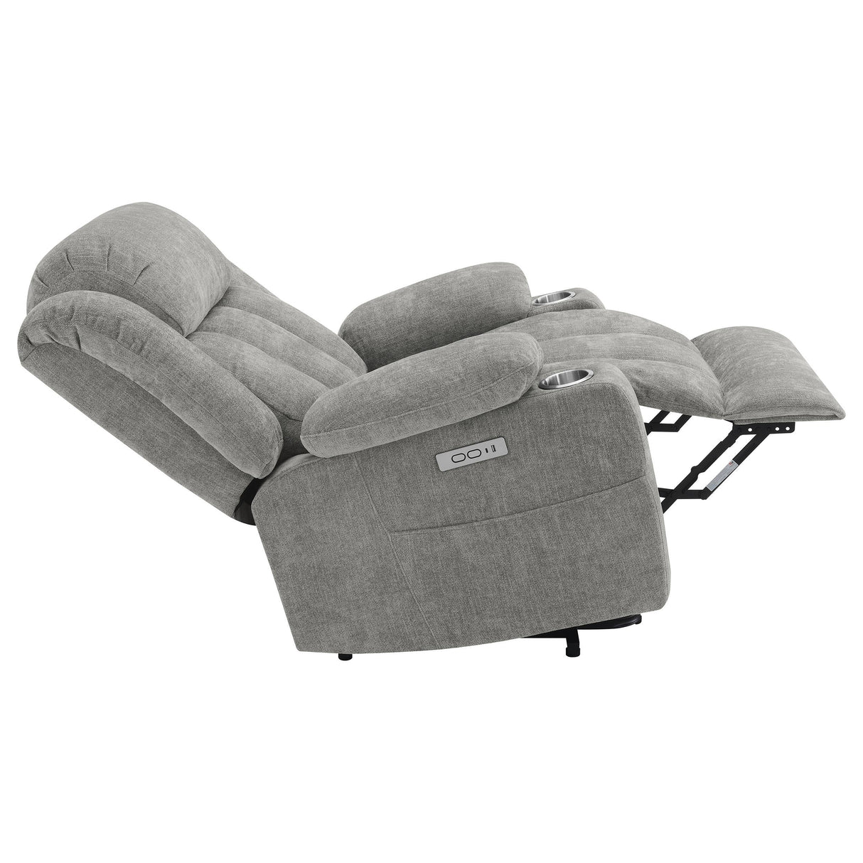 Houston Upholstered Power Lift Recliner Chair Grey