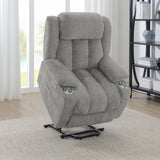 Houston Upholstered Power Lift Recliner Chair Grey