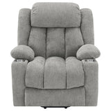 Houston Upholstered Power Lift Recliner Chair Grey