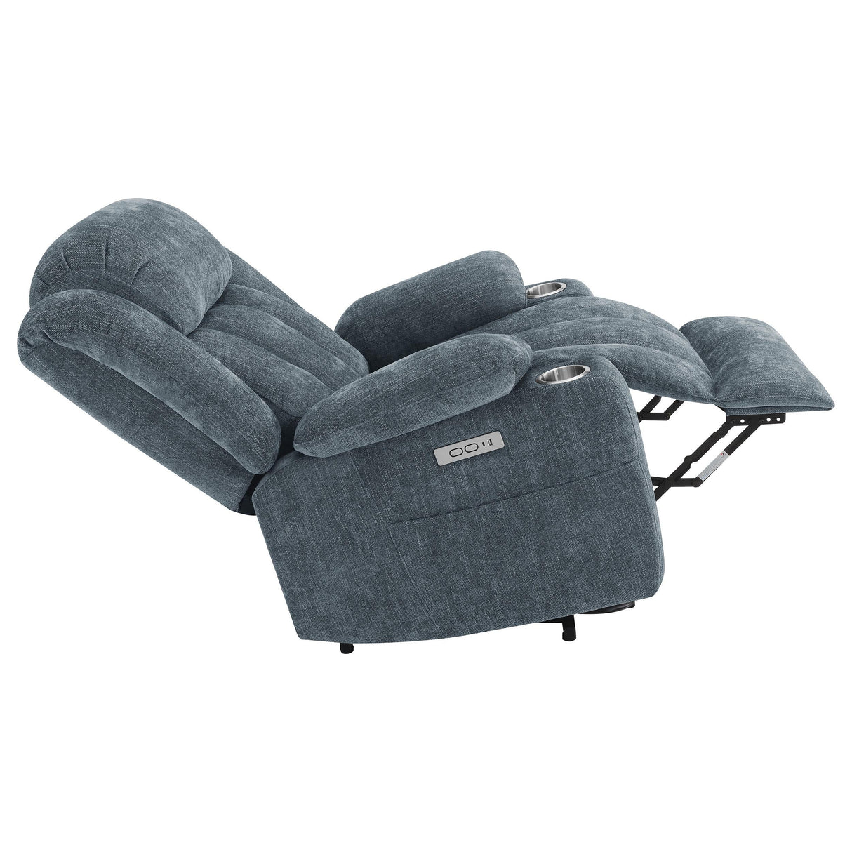 Houston Upholstered Power Lift Recliner Chair Slate Blue