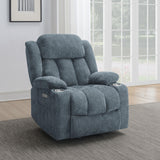 Houston Upholstered Power Lift Recliner Chair Slate Blue