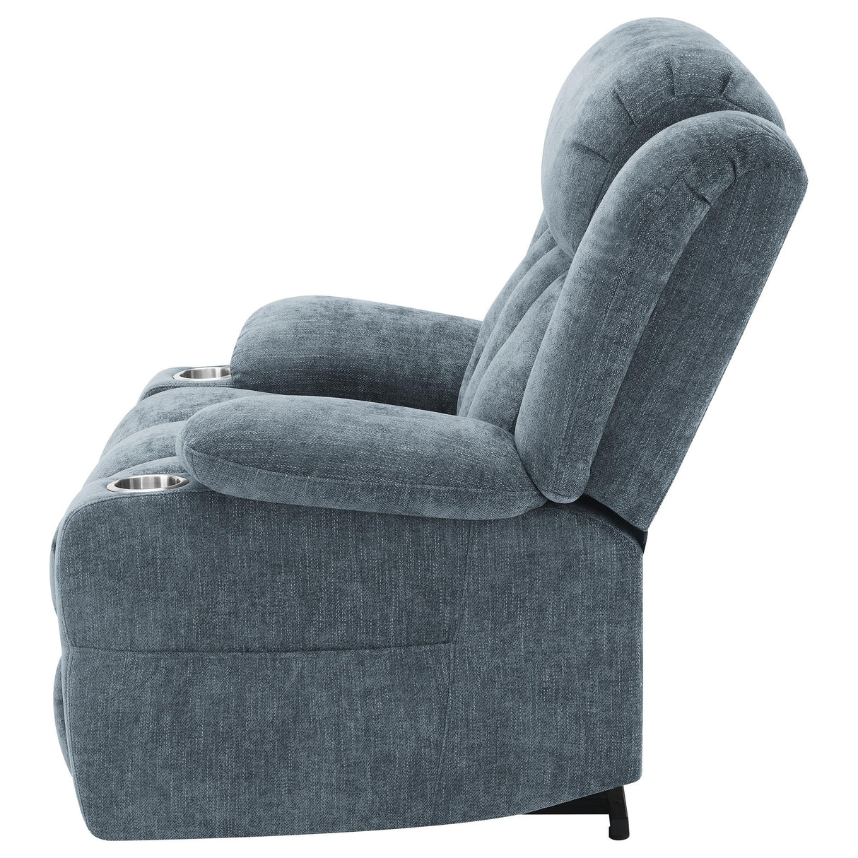 Houston Upholstered Power Lift Recliner Chair Slate Blue