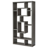 Howie Weathered Gray 10-Shelf Bookcase