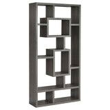 Howie Weathered Gray 10-Shelf Bookcase