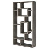 Howie Weathered Gray 10-Shelf Bookcase