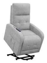Howie Gray Tufted Upholstered Power Lift Recliner by Coaster at Eve Furniture
