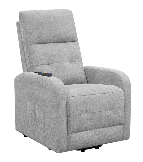 Howie Gray Tufted Upholstered Power Lift Recliner by Coaster at Eve Furniture