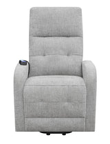 Howie Gray Tufted Upholstered Power Lift Recliner by Coaster at Eve Furniture