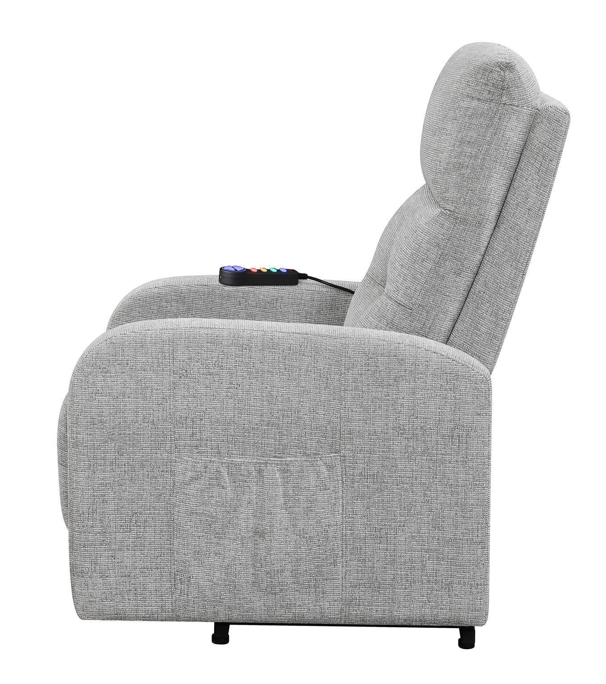 Howie Gray Tufted Upholstered Power Lift Recliner by Coaster at Eve Furniture