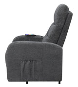 Howie Tufted Upholstered Power Lift Recliner Charcoal