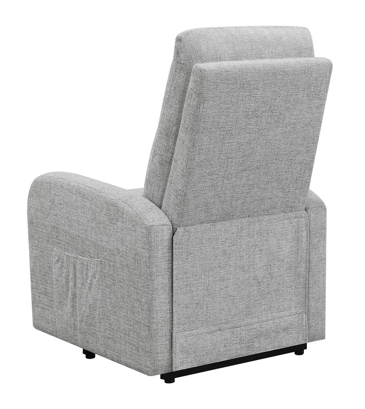 Howie Tufted Upholstered Power Lift Recliner Gray