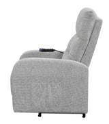 Howie Tufted Upholstered Power Lift Recliner Gray