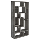 Howie Weathered Gray 10-Shelf Bookcase by Coaster at Eve Furniture