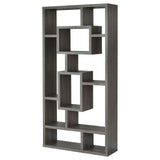 Howie Weathered Gray 10-Shelf Bookcase by Coaster at Eve Furniture