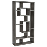 Howie Weathered Gray 10-Shelf Bookcase by Coaster at Eve Furniture