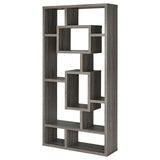 Howie Weathered Gray 10-Shelf Bookcase by Coaster at Eve Furniture