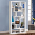 Howie White 10-Shelf Bookcase by Coaster at Eve Furniture