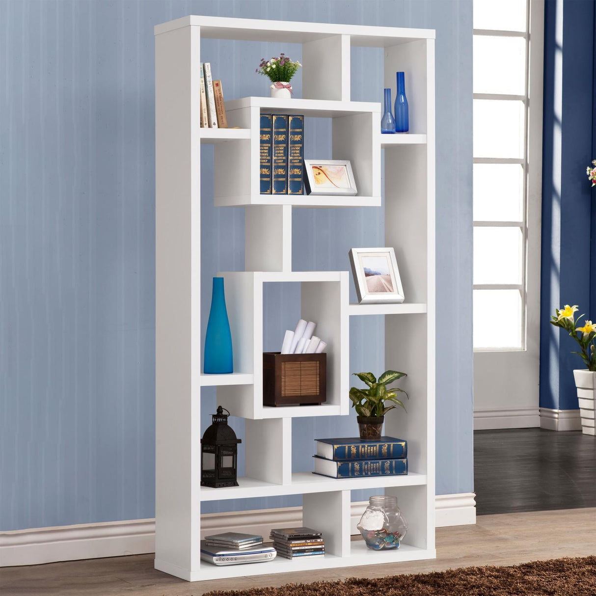 Howie White 10-Shelf Bookcase by Coaster at Eve Furniture