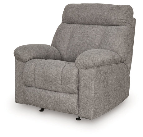 Hoyne Park Smoke Recliner by Ashley at Eve Furniture