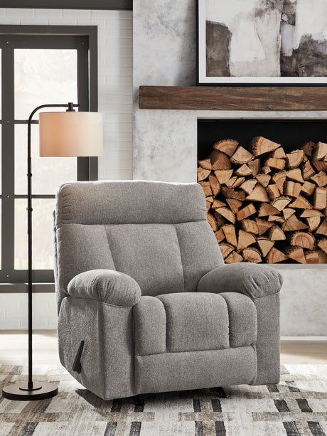 Hoyne Park Smoke Recliner by Ashley at Eve Furniture