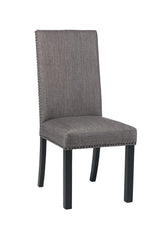 Hubbard Charcoal Upholstered Side Chairs, Set of 2