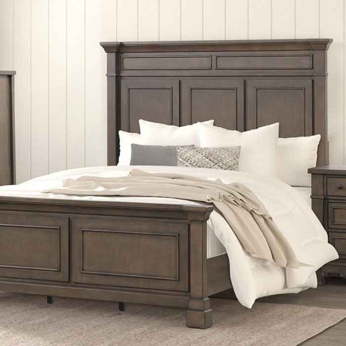 Huddersfield Dark Walnut 4-Piece Queen Bedroom Set by Furniture of America at Eve Furniture