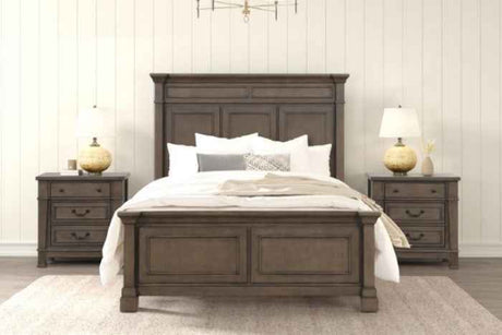 Huddersfield Dark Walnut 4-Piece Queen Bedroom Set by Furniture of America at Eve Furniture