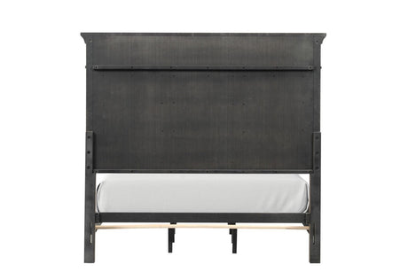 Huddersfield Dark Walnut King Panel Bed by Furniture of America at Eve Furniture