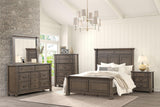 Huddersfield Dark Walnut King Panel Bed by Furniture of America at Eve Furniture