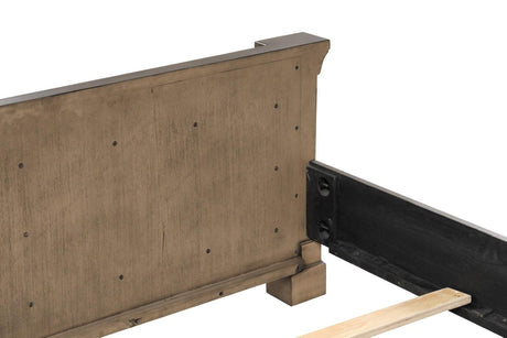 Huddersfield Dark Walnut King Panel Bed by Furniture of America at Eve Furniture