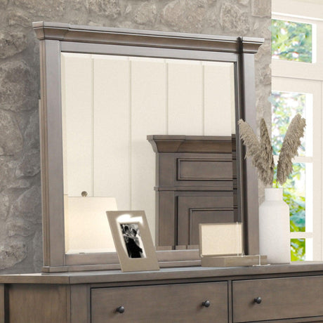 Huddersfield Dark Walnut Mirror by Furniture of America at Eve Furniture