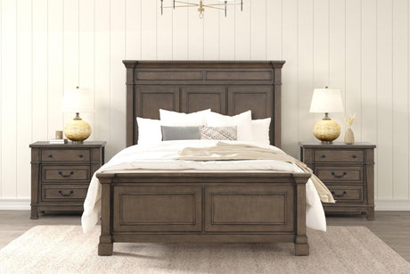 Huddersfield Dark Walnut Queen Panel Bed by Furniture of America at Eve Furniture