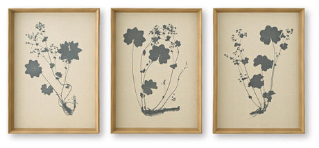 Huddwick Linen/Black Wall Art, Set of 3 by Ashley at Eve Furniture