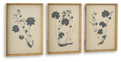 Huddwick Linen/Black Wall Art, Set of 3 by Ashley at Eve Furniture