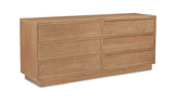 Hudson 6 Drawer Dresser Natural by Moe's Home at Eve Furniture