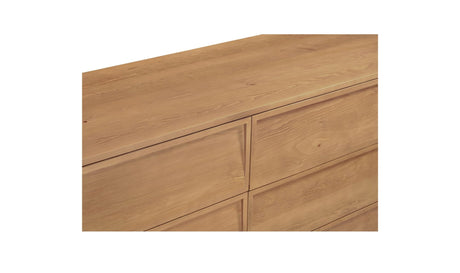 Hudson 6 Drawer Dresser Natural by Moe's Home at Eve Furniture